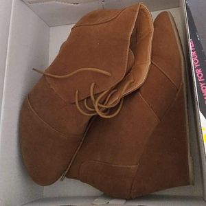 Ladies lace up wedges